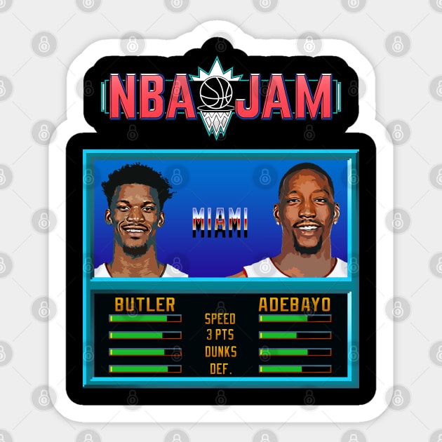 NBA JAM - Miami Basketball Sticker by Buff Geeks Art